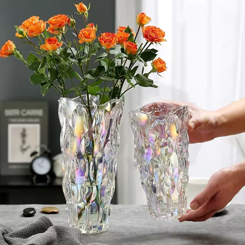 Crystal glass vase