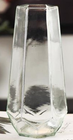 Simple creative hexagonal glass vase