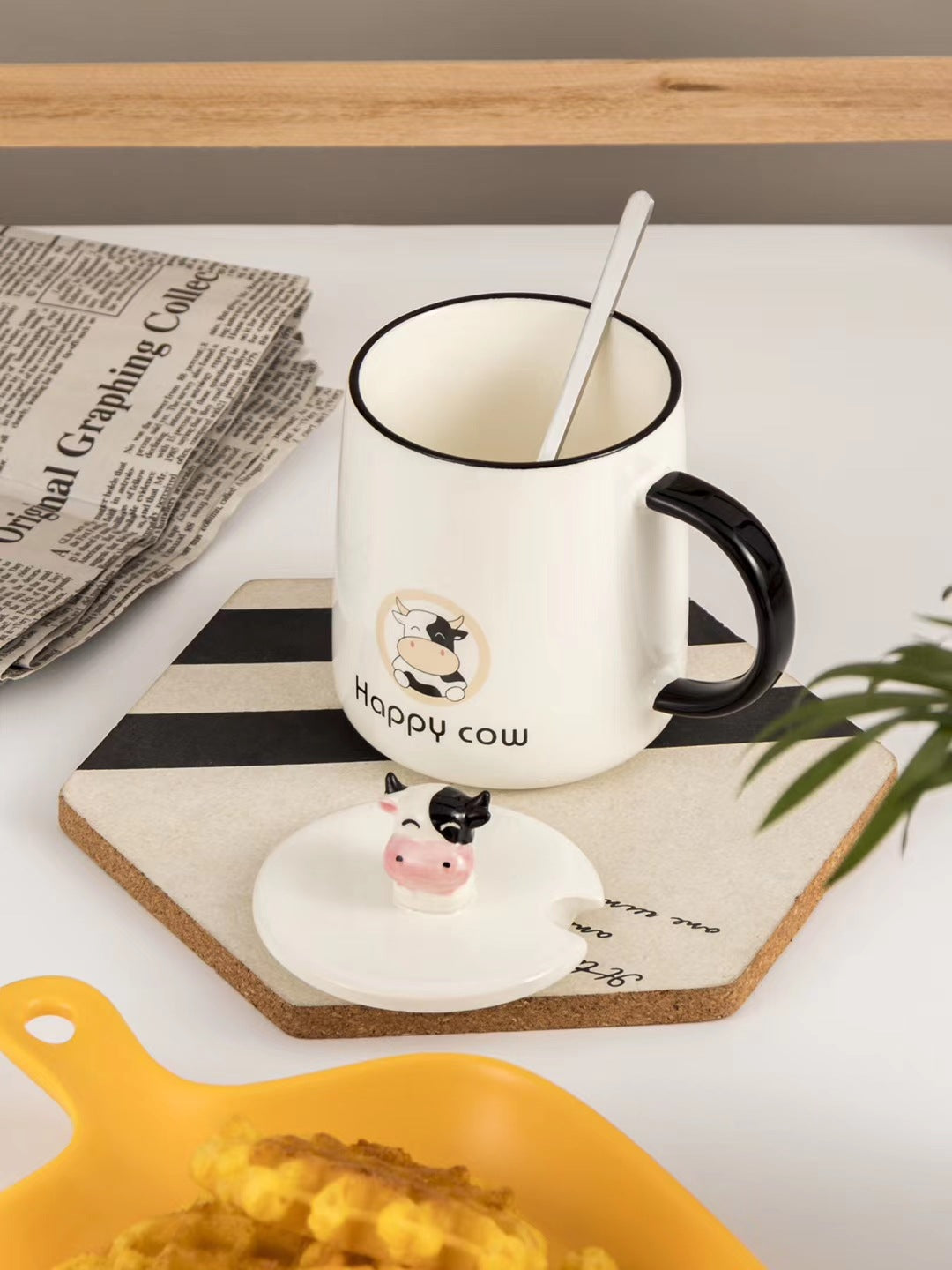 Painted Calf Ceramic Mug