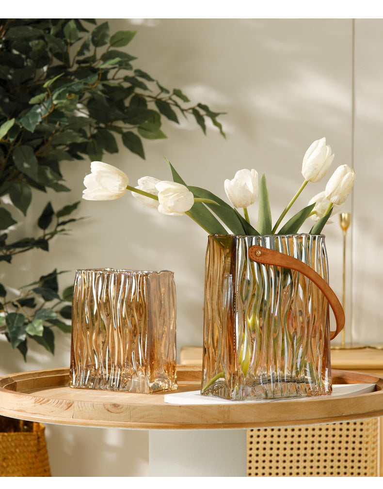 handbag glass vase