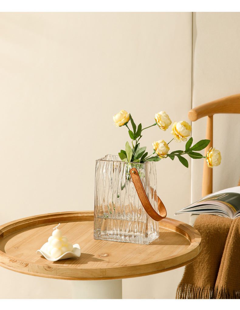 handbag glass vase