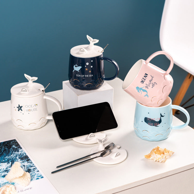 Whale Phone Holder Mug