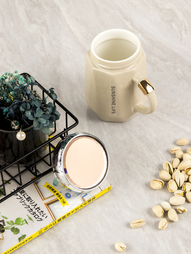 Geometric mirror ceramic cup -B