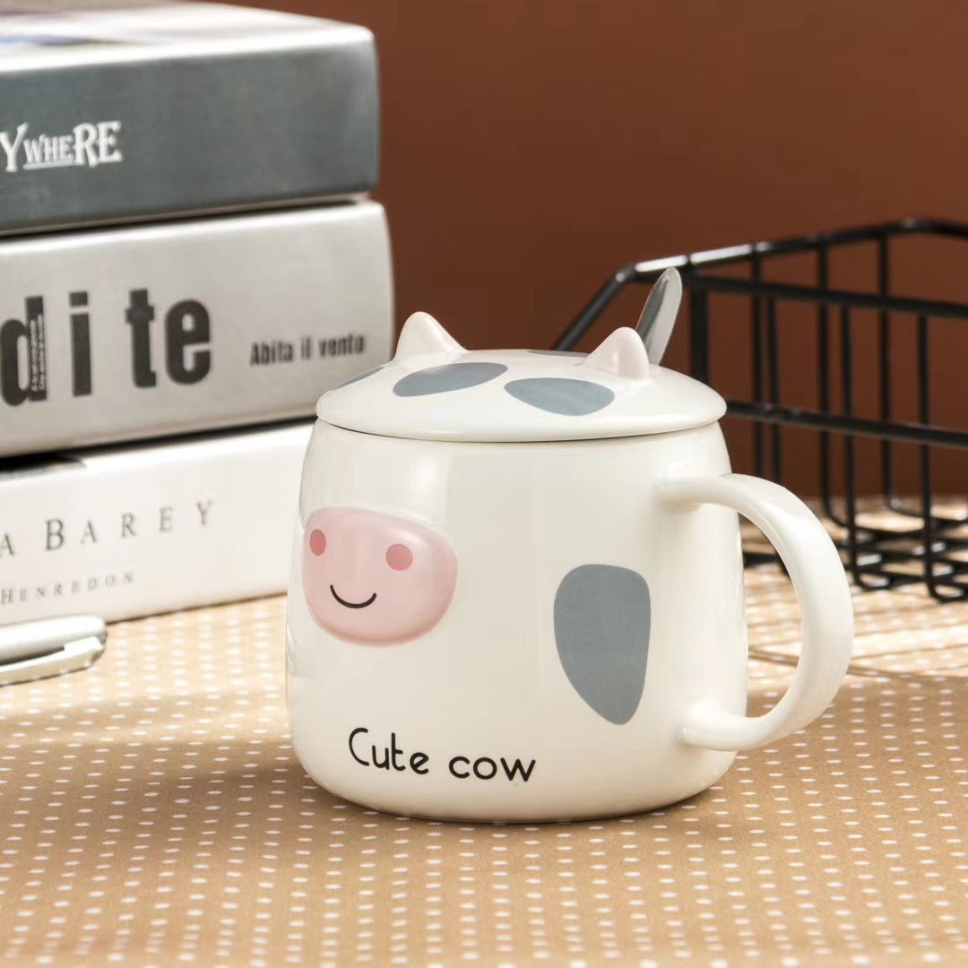 Cute cartoon pig embossed mug