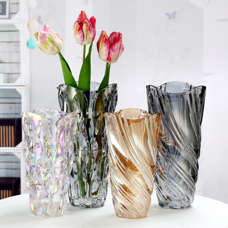 Crystal glass vase