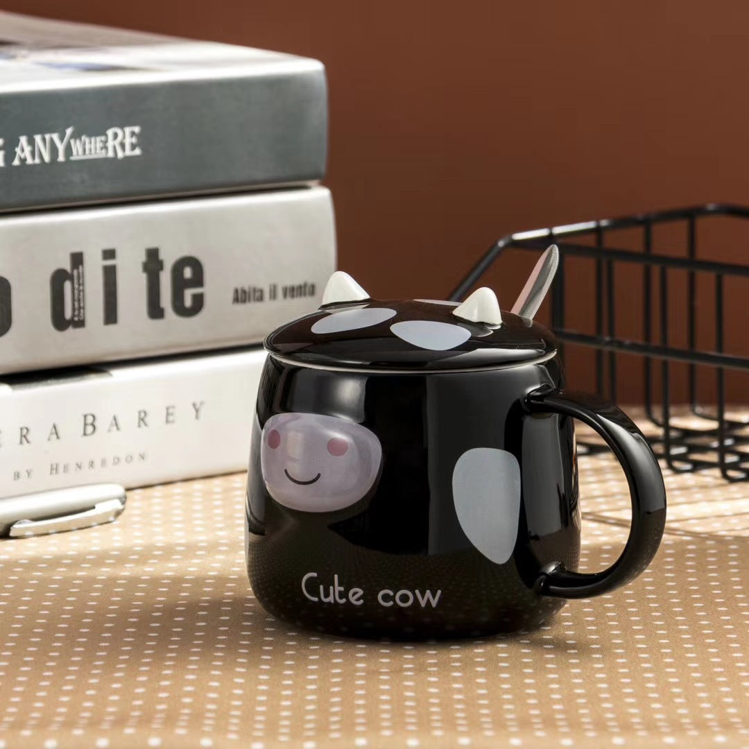 Cute cartoon pig embossed mug