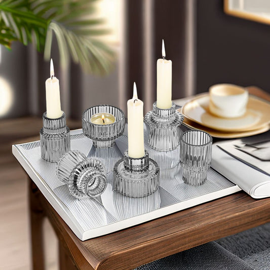 two side use glass candle stand  0.6$/pcs   72PCS on SALE