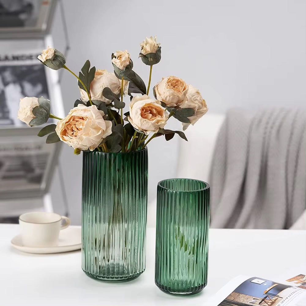 Roman column glass vase