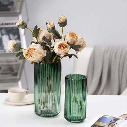 Roman column glass vase