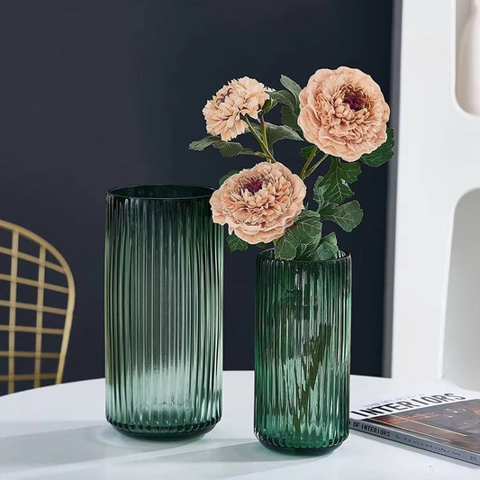 Roman column glass vase