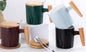 Creative convex and concave handle stone cup