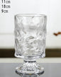 European style ins retro relief tall transparent glass vase