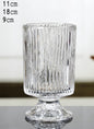 European style ins retro relief tall transparent glass vase