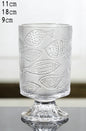 European style ins retro relief tall transparent glass vase