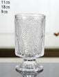 European style ins retro relief tall transparent glass vase