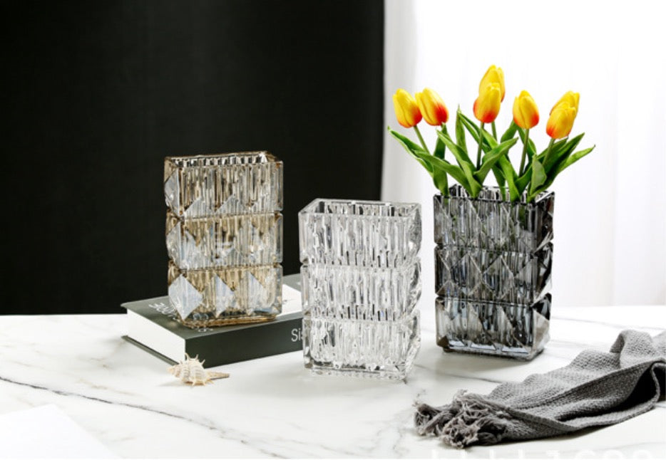 Nordic ins style crystal glass vase