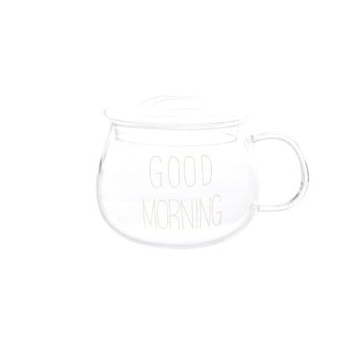 High-grade heat-resistant glass cup with handle