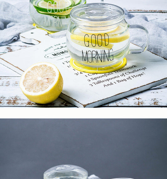 High-grade heat-resistant glass cup with handle