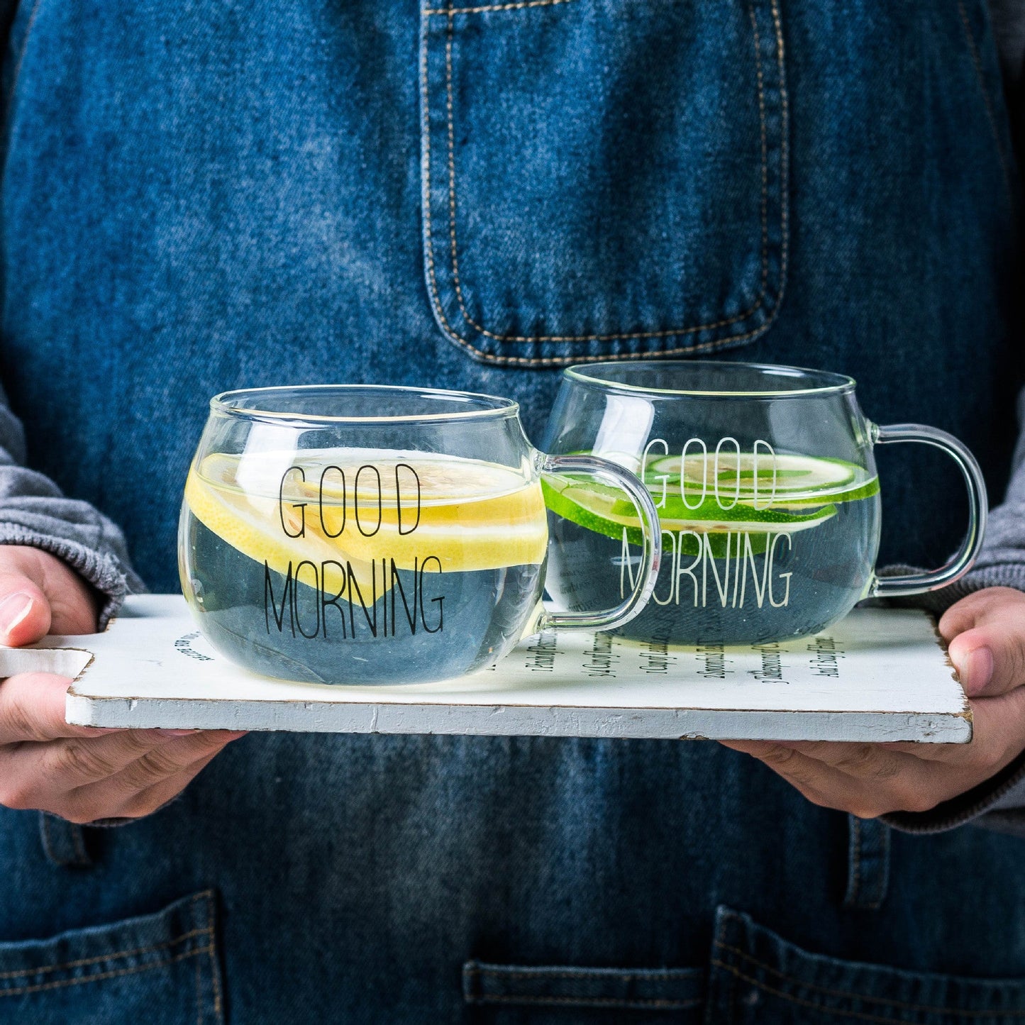 High-grade heat-resistant glass cup with handle