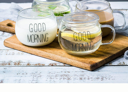 High-grade heat-resistant glass cup with handle