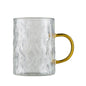 Household floral tea cup with handle