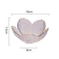 Creative Hammered Gold Petal Transparent Glass Bowl