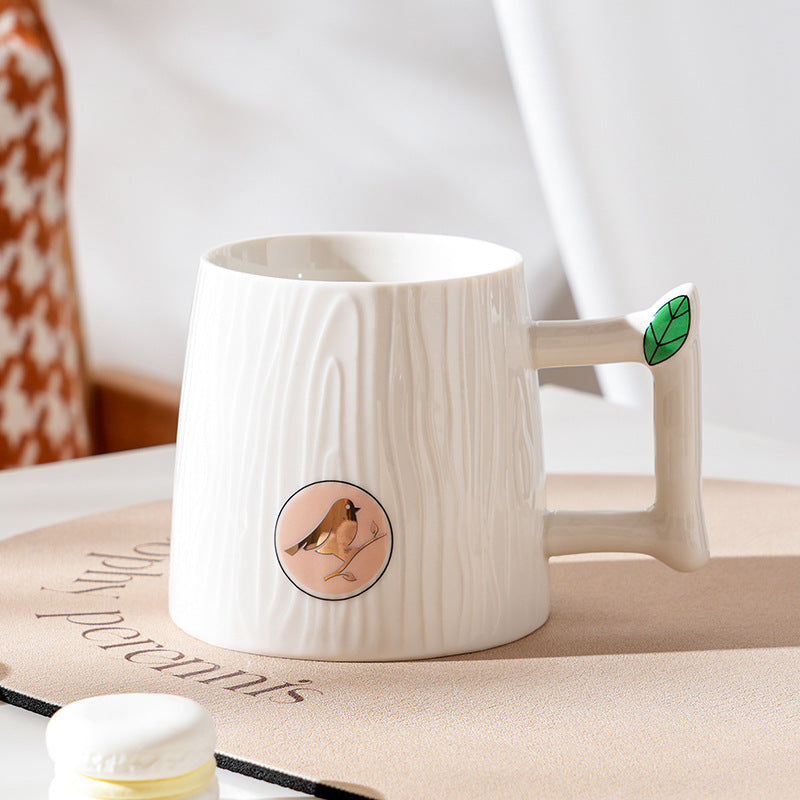Bionic tree trunk contrast color mug