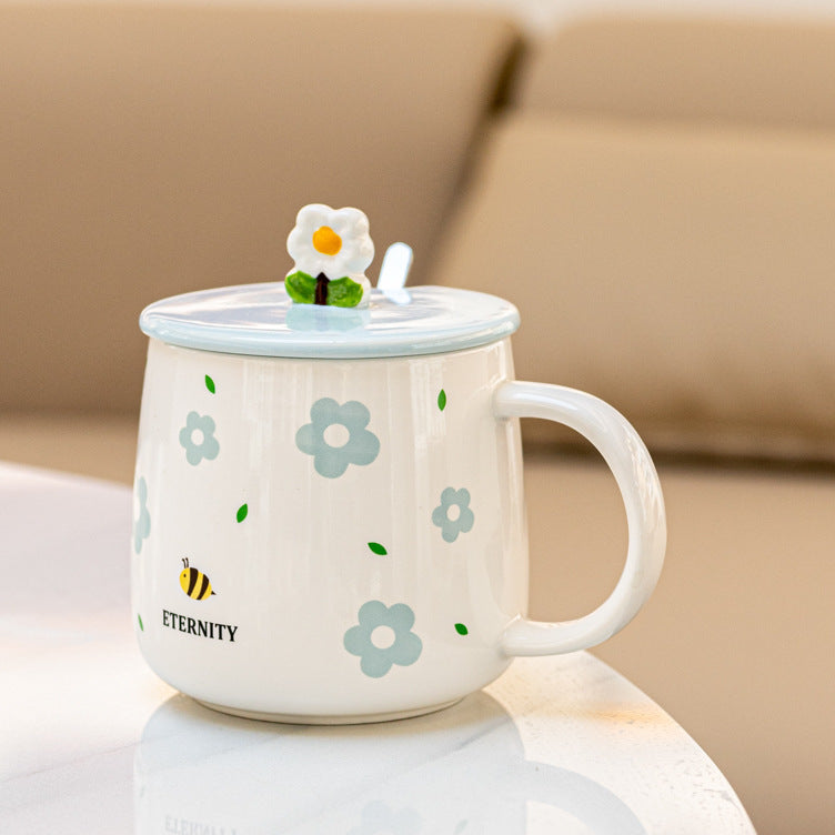 Small crepe chrysanthemum mug