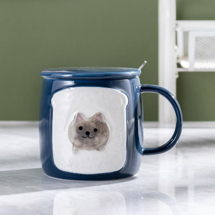 Cute cartoon cat ceramic mug