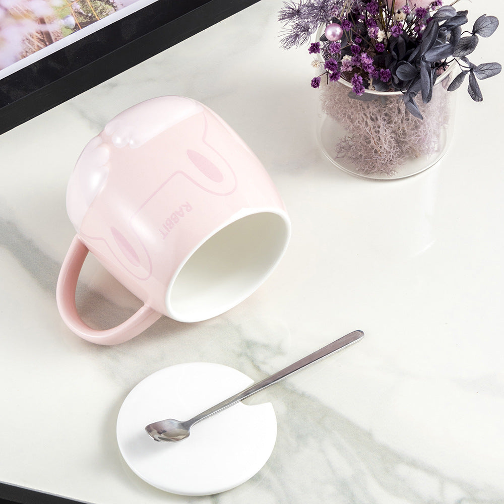 Shy little animal cute ceramic cup