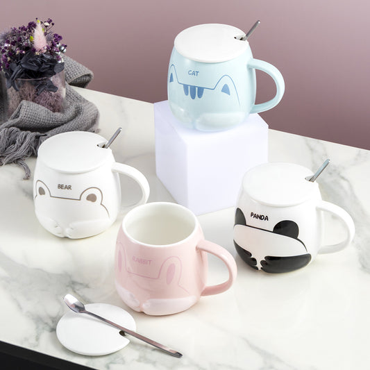 Shy little animal cute ceramic cup