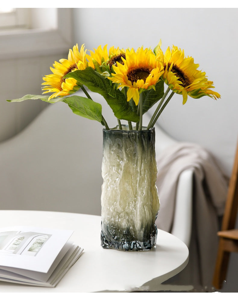 Nordic ins style light luxury glass vase with high-end feel