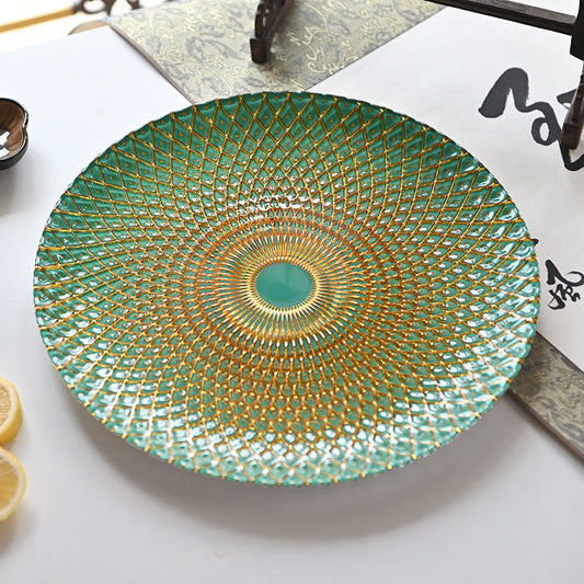Crystal glass fruit plate