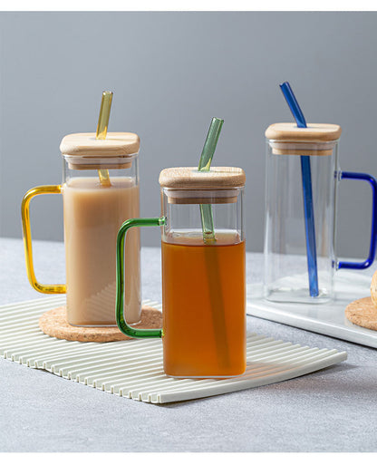 Square glass with handle