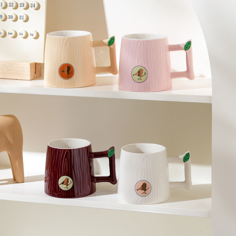 Bionic tree trunk contrast color mug