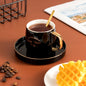 Simple Nordic coffee cup and saucer