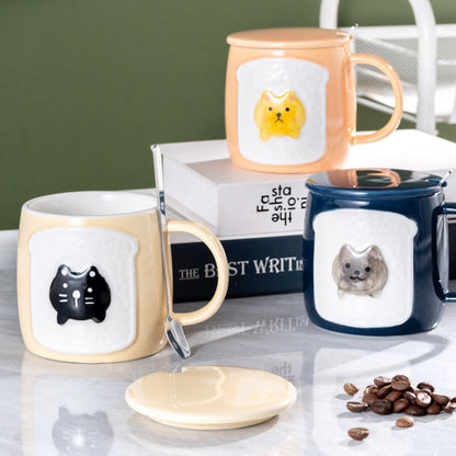 Cute cartoon cat ceramic mug