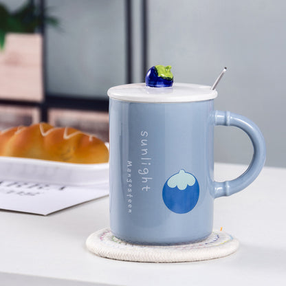 Creative summer fruit colorful mug