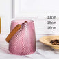 Portable leather glass vase ornaments creative