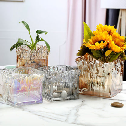 Modern simple style glass square vase