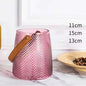 Portable leather glass vase ornaments creative