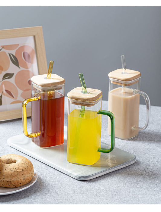 Square glass with handle