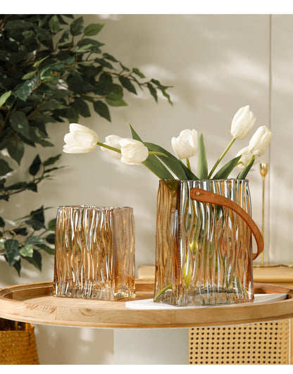 handbag glass vase
