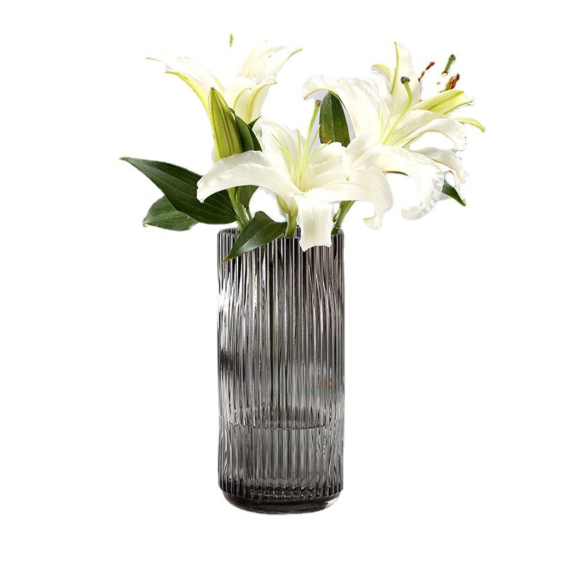 Roman column glass vase