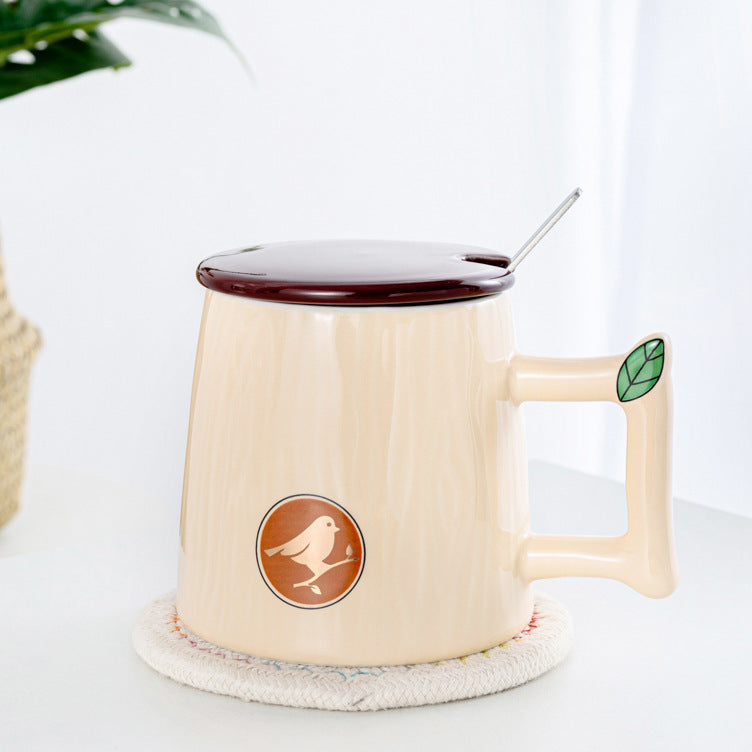 Bionic tree trunk contrast color mug