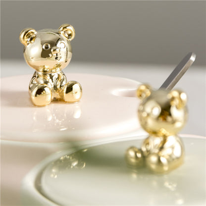 Light luxury three-dimensional bear mug