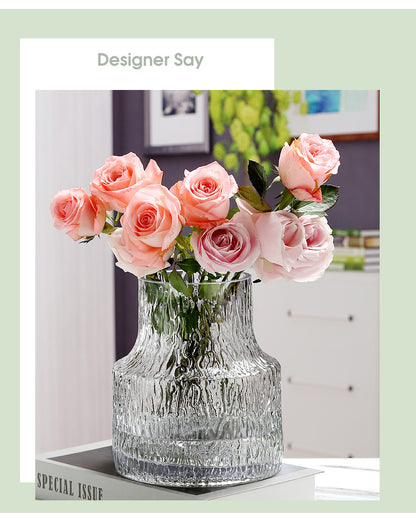 Light luxury cold pattern glass vase