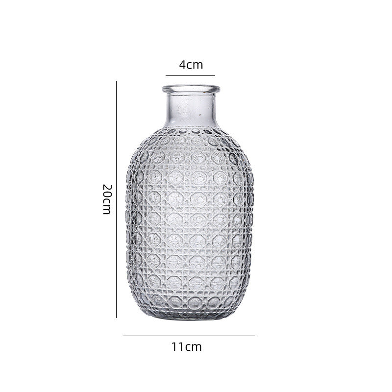 New embossed rhombus pattern vase 30pcs/ctn 4 colors
