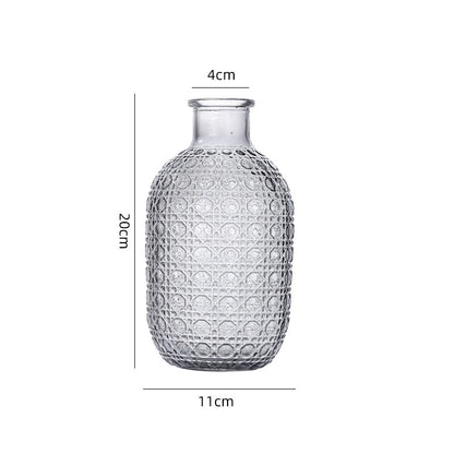 New embossed rhombus pattern vase 30pcs/ctn 4 colors