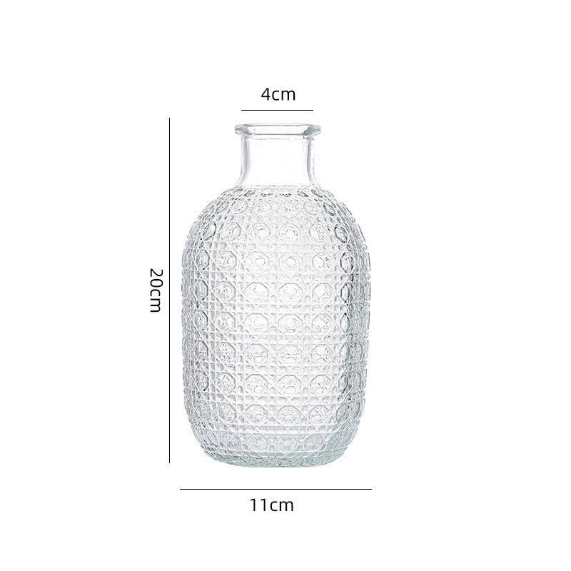 New embossed rhombus pattern vase 30pcs/ctn 4 colors